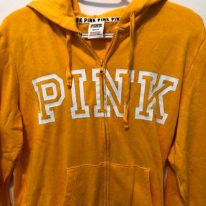 PINK Yellow Zip-Up Hoodie